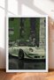 Green-Toned Retro Collage Sports Car Framed Art Print / Car Poster for Garage or Office Wall Decor OTO180