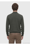 Khaki Half Turtleneck Plain Knit Wool Blended Sweater Sweater - 6