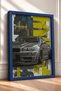 Yellow Typographic Japanese Sports Car Framed Art Print / Car Poster for Garage or Office Wall Decor OTO189 - 2