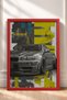 Yellow Typographic Japanese Sports Car Framed Art Print / Car Poster for Garage or Office Wall Decor OTO189 - 3