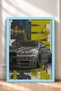 Yellow Typographic Japanese Sports Car Framed Art Print / Car Poster for Garage or Office Wall Decor OTO189 - 3