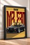 Black Classic German Sports Car Framed Art Print / Car Poster for Garage or Office Wall Decor OTO037 - 2