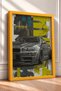 Yellow Typographic Japanese Sports Car Framed Art Print / Car Poster for Garage or Office Wall Decor OTO189 - 2