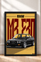 Black Classic German Sports Car Framed Art Print / Car Poster for Garage or Office Wall Decor OTO037 - 3