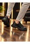 BayTuluk BT-X24 Black Vegan Leather Black High-Sole Men's Casual Sneakers - 4