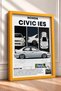 White Classic Japanese Sedan Framed Art Print Car Poster for Garage or Office Wall Decor OTO038 - 2