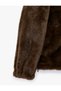 Long-Sleeved Faux Fur Coat with Hidden Pockets, Invisible Zipper, and Mock Neck - 7
