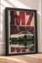 Mirrored Retro Japanese Sports Car Framed Art Print / Car Poster for Garage or Office Wall Decor OTO176 - 2