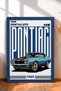 Turquoise Classic American Muscle Car Framed Art Print Car Poster for Garage or Office Wall Decor OTO043
