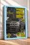 Yellow Typographic Japanese Sports Car Framed Art Print / Car Poster for Garage or Office Wall Decor OTO189 - 2