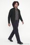 Men’s Plus Size Cardigan, Zipper, Knit, Mock Neck, Long-Sleeved, Classic, Casual, Winter, Black 12306166 - 3