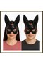 Black Fabric EVA Rabbit Mask, 19x15 cm (WxH)