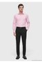 Pink Solid-Color Regular-Fit Long-Sleeve Woven Cotton Blend Shirt - 4