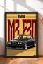 Black Classic German Sports Car Framed Art Print / Car Poster for Garage or Office Wall Decor OTO037