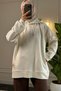 6778 - Stylish, Comfortable, Hooded, Modal Fabric, Brushed Inside Women's Long Sweatshirt - 5