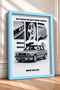 Silver Classic German Sedan Collage Framed Art Print Car Poster for Garage or Office Wall Decor OTO225 - 2
