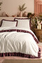 Silenos 100% Cotton Ruffled Thread-Dyed Double-Size Duvet Cover Set 200*220 - 2