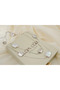 KOL874 SILVER-COLORED BAROQUE NECKLACE WITH PEARL DETAILS
