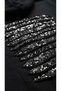 Women's Black Long Hooded Zip Detail Tunic with Sequin Details - 8