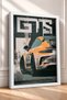 Orange Distressed German Race Car Framed Art Print Car Poster Wall Decor OTO196 - 2