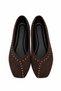 Suede Ballet Flats with Straps 101-8305 - 3