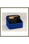 3D-Printed Pistachio Bowl - Dual-Chamber Shell Separator Serving Bowl - Blue and Black BX
