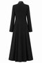 Satin Shawl Collar Abaya - 2