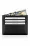 Men's Vegan Leather Card Holder Wallet with 6 Card Slots and a Cash Compartment, Slim, Black - 4