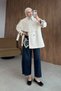 Dolunay Pelerin Trench Coat, Beige - 2