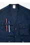 Thick Gabardine Vest with Multiple Pockets - 5