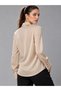 ALFATEKS Women's Satin Shirt, Long-Sleeved, Drapey, Relaxed Fit, Classic Collar, Button-Down - 4
