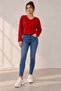 Thick-Textured Modal V-Neck Short Blouse MY3535 - 3