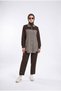 Loose-Fit Two-Piece Set with Collar Detail, Patterned, and Snap Buttons