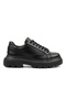 ZRK-X24 Premium Black Vegan Leather Men's Classic Casual Shoes with Platform Soles - 2