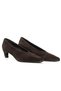 Genuine Suede Leather Brown Women's Heeled Shoes - Z576 - 2