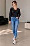 Thick-Textured Modal V-Neck Short Blouse MY3535