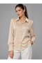 ALFATEKS Women's Satin Shirt, Long-Sleeved, Drapey, Relaxed Fit, Classic Collar, Button-Down - 6