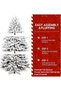 120cm/150cm/180cm/210cm/240cm Flocked Christmas Tree, Snow Covered Artificial Pine, Umbrella-Style Quick Assembly Xmas Decor - 5