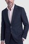 Navy Solid Color Classic Men's Two-Button Suit - 5