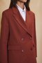 Cinnamon-Patterned Double-Breasted Jacket with Wrap Closure - 4