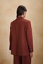 Cinnamon-Patterned Double-Breasted Jacket with Wrap Closure - 6