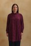 Burgundy-Patterned Tunic - 3