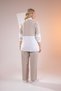 Women's Plus-Size Set with Paneled Pockets and Ruffles - 3