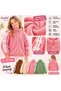 Girls' Plush Jacket with Zip Detail -CARDIGAN– Zipper, Soft-Textured, Ages 5–10 - 2