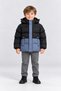 Boys' Winter Puffer Coat, Two-Tone, Quilted, with Zippered Pockets, AK4307
