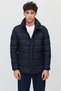 Men's Long Coat with Zipper and Mock Neck - 2