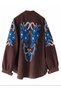 kimono with ethnic patterned embroidery