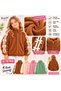 Girls' Plush Jacket with Zip Detail -CARDIGAN– Zipper, Soft-Textured, Ages 5–10 - 2