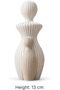 Mother and Children Figurine 13 cm, Modern Ribbed Mom with Kids Statue, Wife or Grandma, 1C - 2