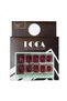 Loca press on nails deep red natural shape (11)
